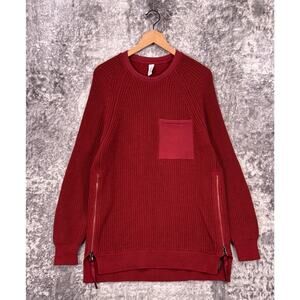 Varley Red Sweater with Pocket Detail